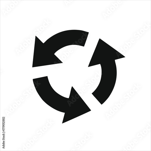repeat icon. repeat icon vector flat illustration for graphic and web design isolated on black background from essential compilation collection. repeat icon trendy and modern repeat symbol for logo, w