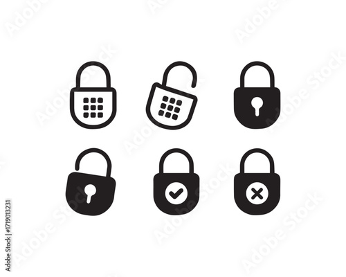Lock vector icon design illustration