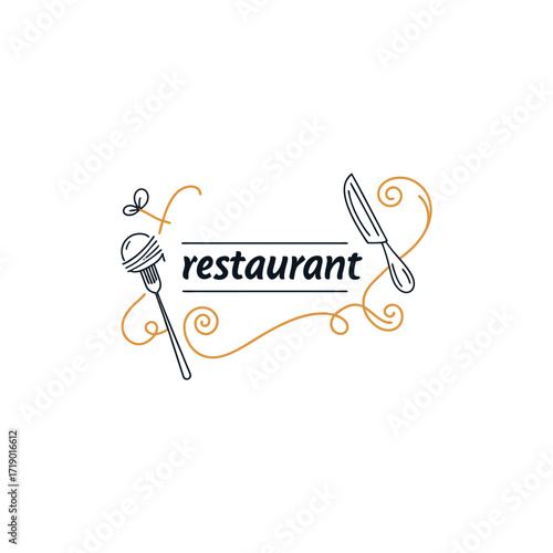 restaurant logo design vector