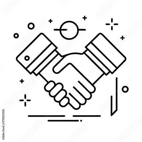 handshake icon vector illustration