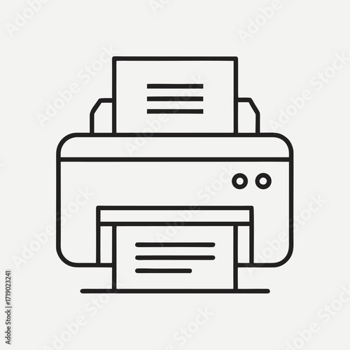 printer icon isolated on white