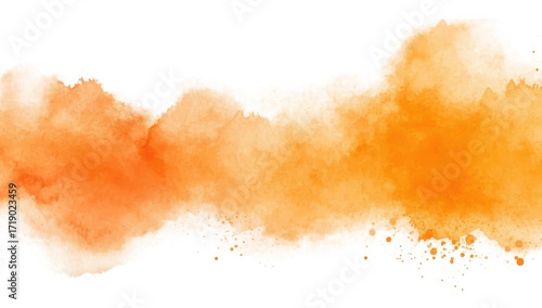 Fototapeta Naklejka Na Ścianę i Meble -  A orange watercolor splash creating a warm and inviting atmosphere. ideal for backgrounds in creative projects. presentations. or artistic expressions