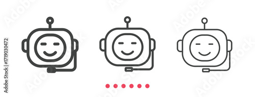 Customer service icon. Thin line icon vector