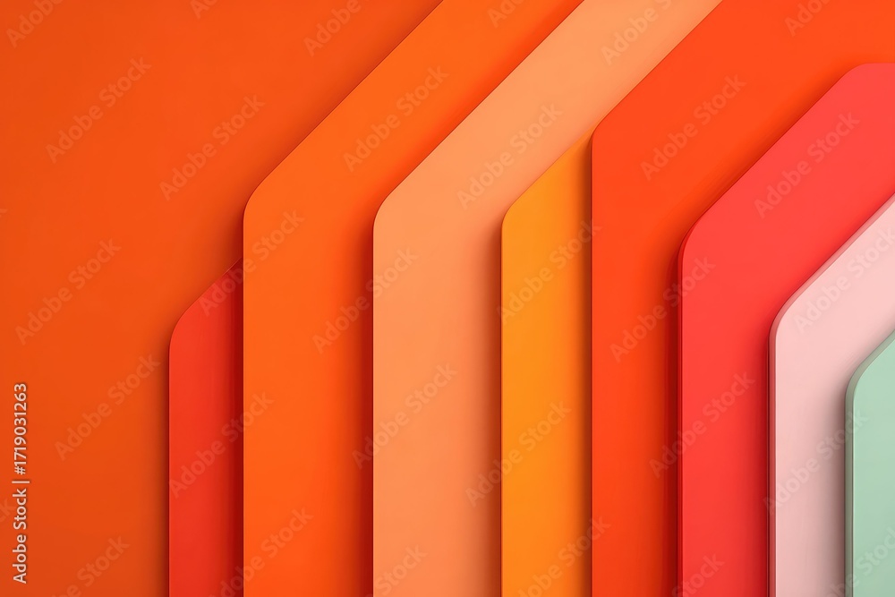 Obraz premium Abstract layered design with warm color palette