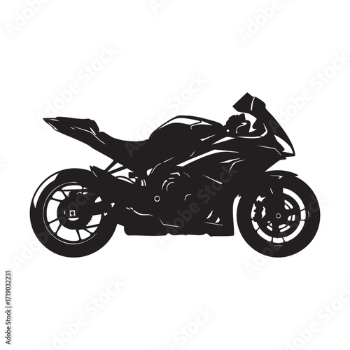 White background vector illustration of a motorcycle