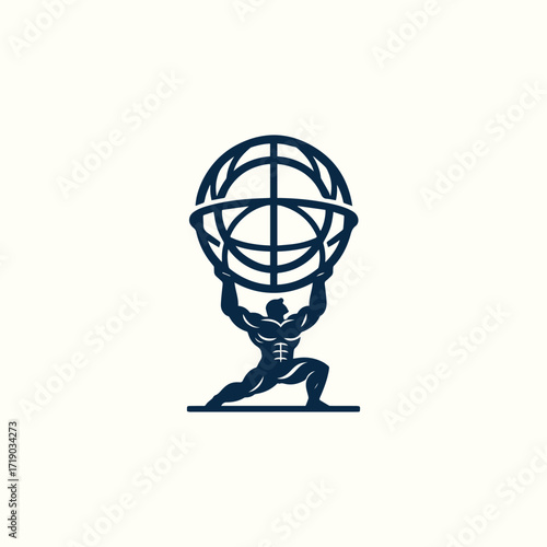 Titan God Atlas Logo.