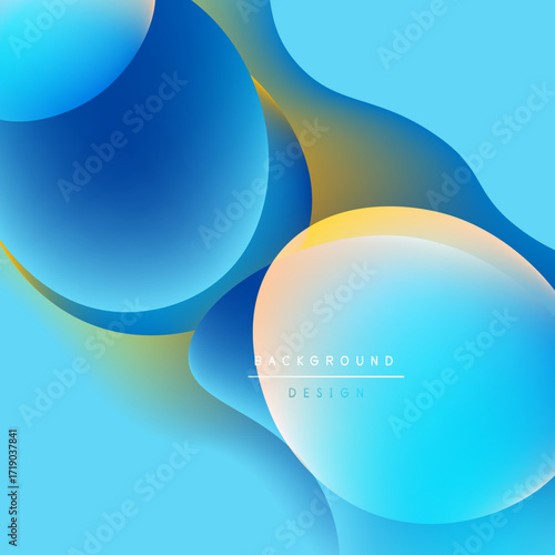 Abstract fluid shapes, blue hues dominate. Soft gradients create depth, modern design element. Minimalist aesthetic, calming visual experience.