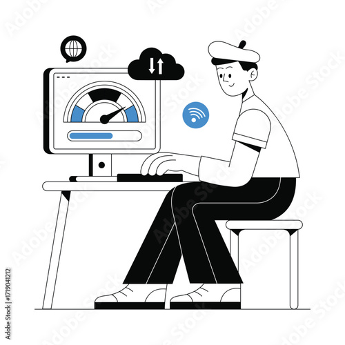 Network Speed Vector illustration 