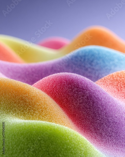 Wallpaper Mural Abstract rainbow textured waves Torontodigital.ca