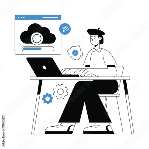 Patch Instal Vector illustration 