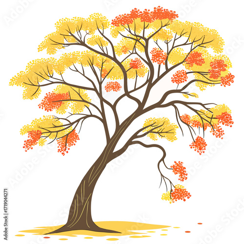 golden rain tree vector