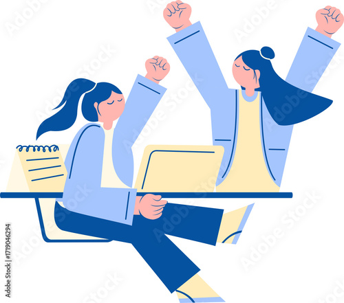 business woman working with laptop