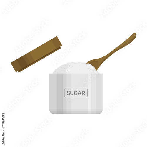 Sugar Container with Wooden S...