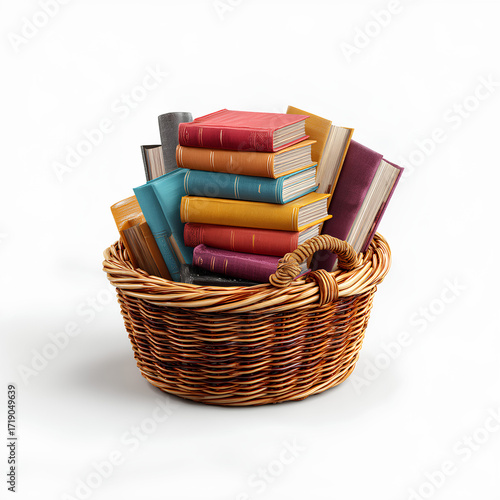 basket full of books