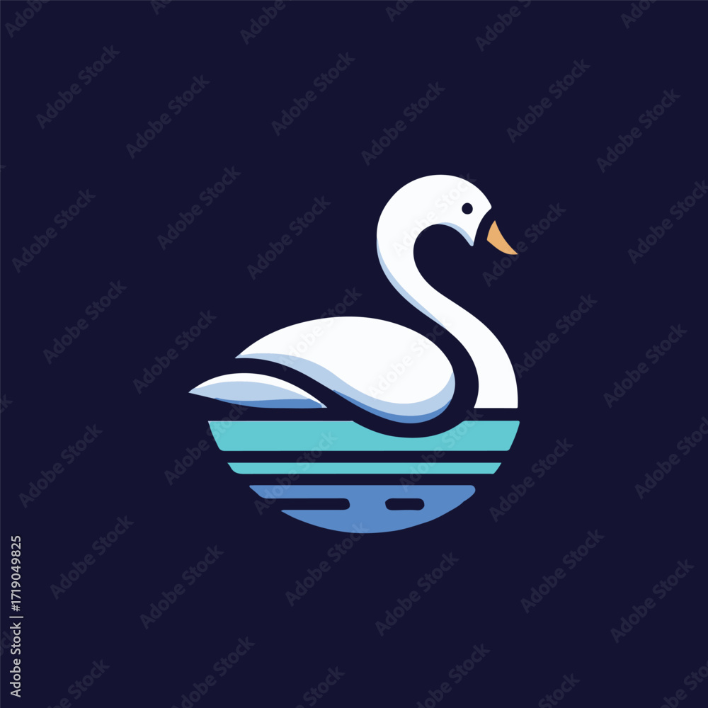 Fototapeta premium Modern swan logo