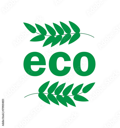 green sign eco logo symbol,