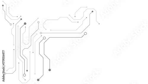 Technology black circuit diagram concept.High-tech circuit board connection system.Vector abstract technology on white background.black and white sketch of a horse