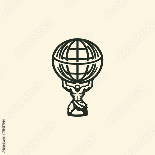 Titan God Atlas Logo.