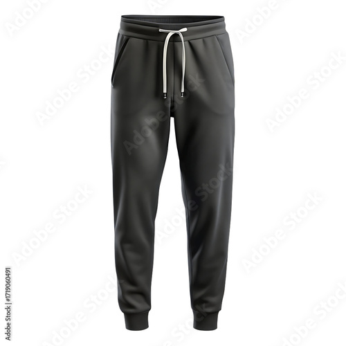 Jogger Sweatpants with White Drawstring on Transparent Background joggers clothing isolated on a transparent background