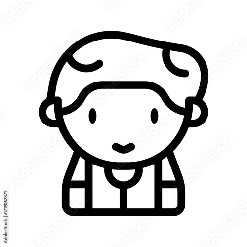 icon barman with style outline