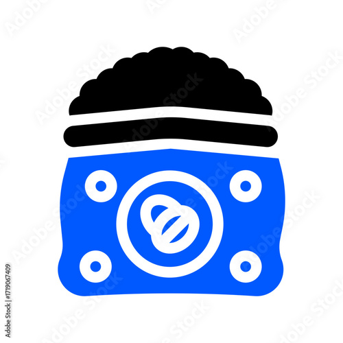 icon coffee beans with style two tone color