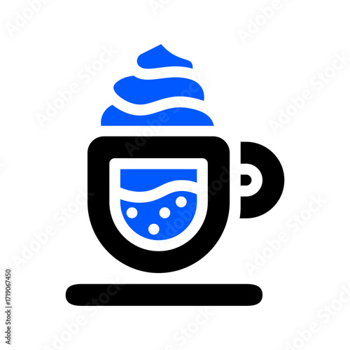 icon cappuccino with style two tone color