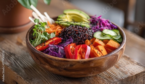 Wallpaper Mural Colorful bowl of mixed healthy food Torontodigital.ca