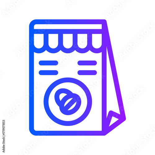 icon bag with style gradient