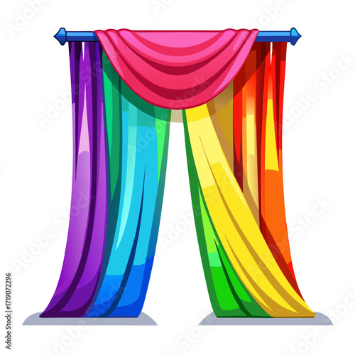 vector illustration of a curtain