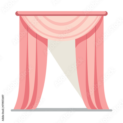 vector illustration of a curtain