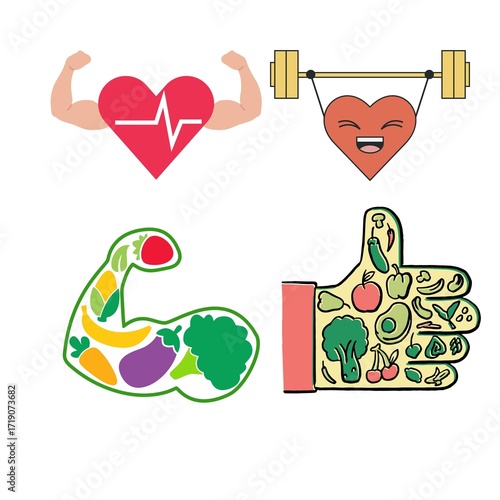vector illustration of a healthy lifestyle