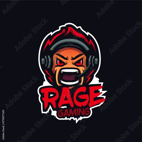 Angry cartoon devil monster illustration with a skull face for a scary Halloween rock tattoo design