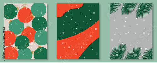 Christmas holiday backgrounds with ornaments snow and festive design vector isolated on transparent background