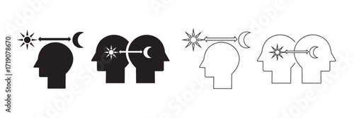 Circadian rhythms icon. isolated on white background. vector illustration. EPS 10	
