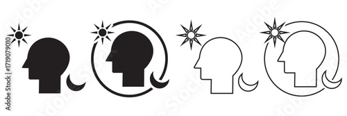 Circadian rhythms icon. isolated on white background. vector illustration. EPS 10	
