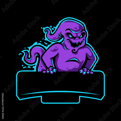 Man on a sofa with a funny cartoon alien mask vector design illustration