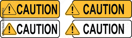 Caution Warning Sign with Exclamation Symbol for Safety Alerts