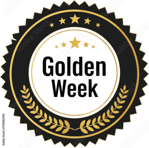 Golden week promotion event banner design vector image