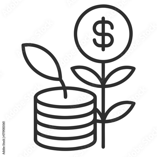 dollar sign on a white background