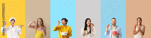 Collage of young people wit...