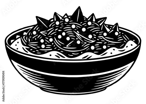 Burrito Bowl Silhouette, American Food SVG, PNG