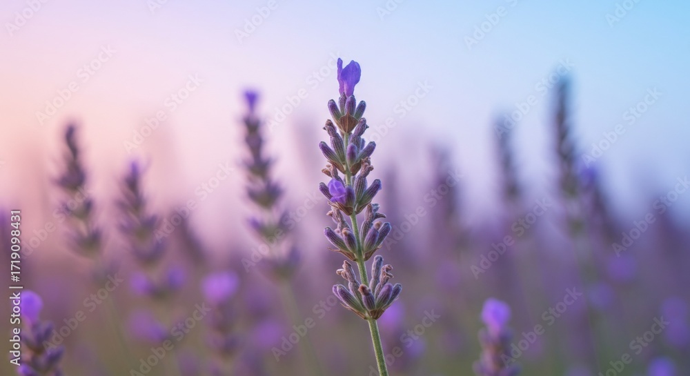 Naklejka premium lavender flowers in the field