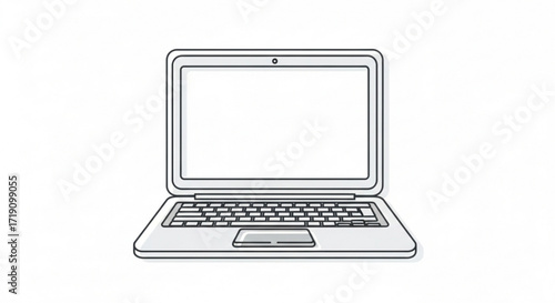 Laptop computer vector illustration for graphic design and technology related projects and presentations use now