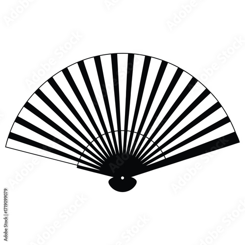 black fan isolated on white