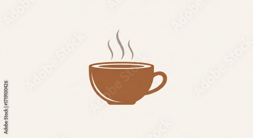 Coffee cup vector graphic design illustration with steam for cafe and restaurant menu and logo design