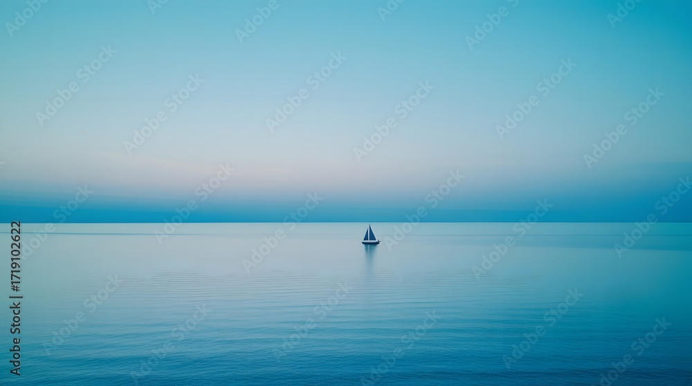 Naklejka premium Sailing into Serenity