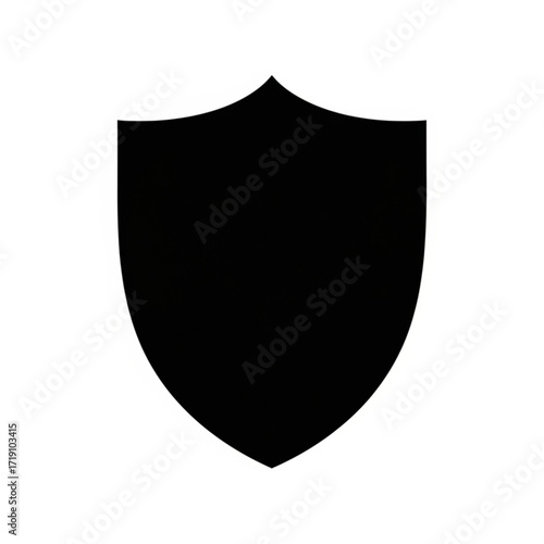 Vector art of black shield emblem