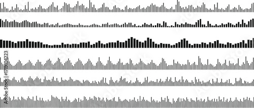 Audio waveform sound wave music frequency equalizer vector design editable vector