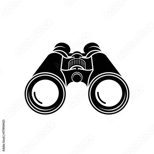 Vector art of black silhouette of binoculars