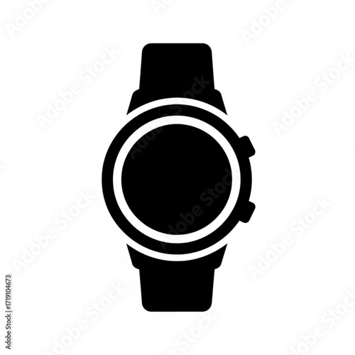 Vector art of black smartwatch icon